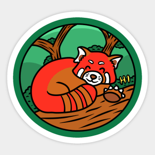 Funny red panda Sticker